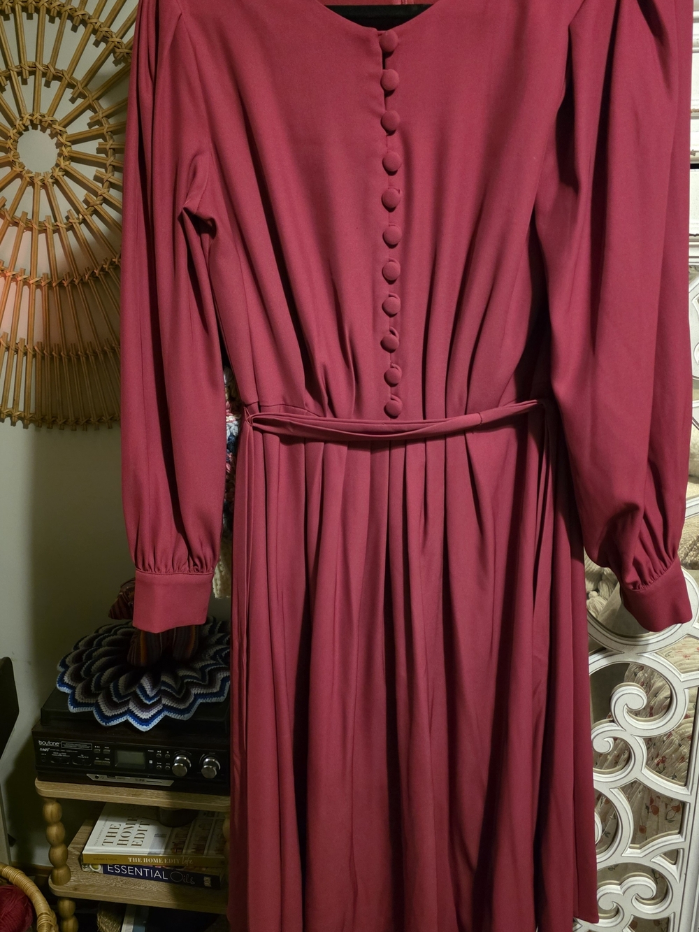 Gal Meets Glam Long-Sleeve Button-Front Dress